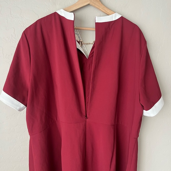 Jessakae grace dress red burgundy white 3X NWT - Picture 10 of 15